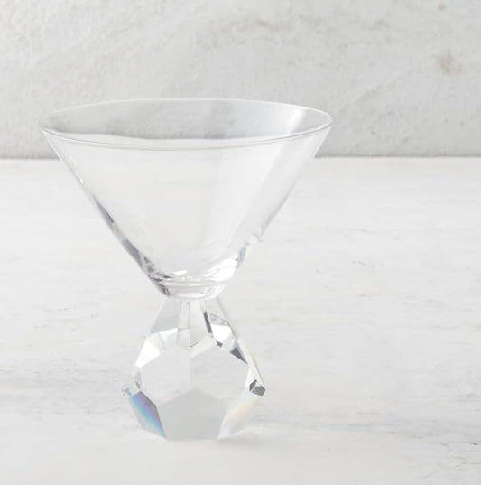 Z Gallerie Dioptre Martini Stemware Sets, Prism Bottom | Glass by ZGallerie