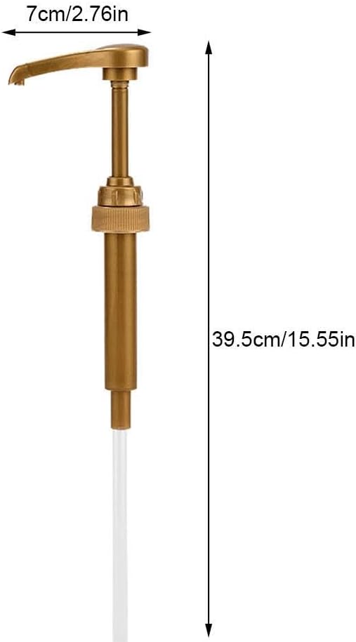 Gold Coffee Syrup Pumps - 4 Pack Dispenser for 750mL Torani, for Davinci and Jordan Skinny Bottles, Precise 0.25oz Dispensing with Lockable Design