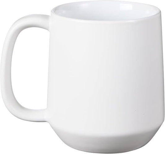 Miicol 16 oz Large Ceramic Coffee Mug, Tea, Mulled Drinks Cup, Gift for Office Staff or Home Using, Microwave and Dishwasher Safe, Frosted Surface, White by Miicol