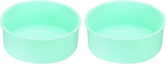 UXCELL 2-Piece Round Silicone Cake Molds, 6-Inch Nonstick & Quick Release for Layer, Smash & Cheese Cakes - Light Green by uxcell