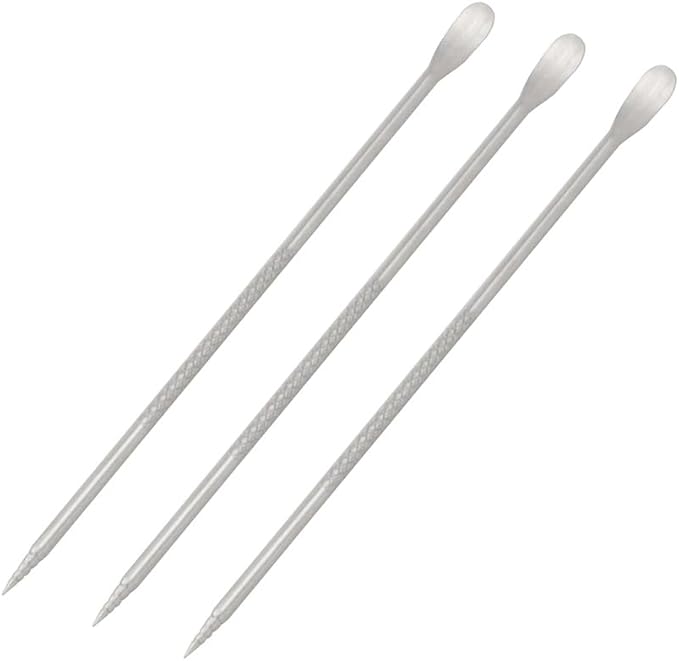 JianLing 3PCS Stainless Steel Coffee Art Pen Latte Art Needle 135mm Silver Coffee Art Tools