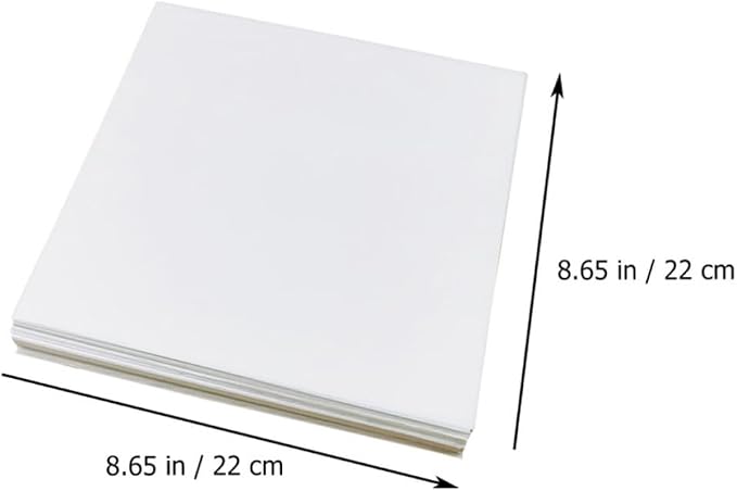 KOMBIUDA 500pcs Greaseproof Pizza Pads Non-stick Oil Absorbing Paper Sheets for Baking and Food Use, 8-inch Square White Parchment Paper for Pizza, Bread, and Snack Oil Resistance - Image 2