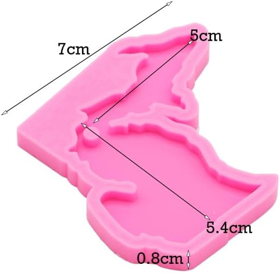 3 Pcs American State Michigan Keychain Silicone Mold Hole DIY Pudding Gum Paste Fondant Mold Desserts Candy Crystal Cupcake Cake Topper Decoration Chocolate Soap Mould Jelly Shots Handmade Ice Cream - Image 2