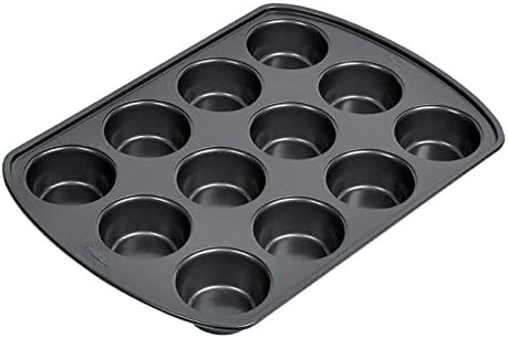 Wilton Gold Non-Stick Muffin Pan, Made Without PFAS, 12-Cup | Non-Stick Steel with Scratch-Resistant Coating, Resists Warping, Extended Handles, Dishwasher Safe, Perfect for Cupcakes - Image 4