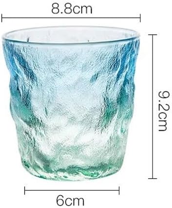 drinking glassware Glacier Pattern Drinking Glasses, Gradient Glass Tumbler - Image 2