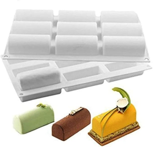 mostsom 3.28'' Length Cylinder Strips Biscuit Chocolate Sticks Cookies Baking Jelly Silicone Mold Ice Tube Making Trays, Perfect Ice Cube Sticks Molds (Cylinder H)