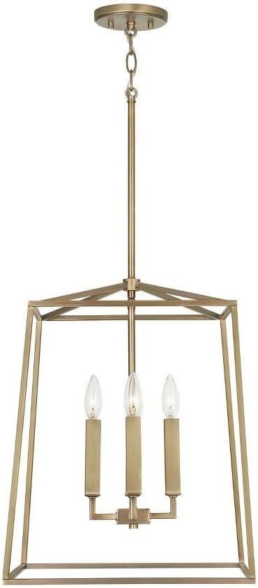 Capital Lighting 537642PN Thea Lantern Foyer Pendant, 4-Light 240 Total Watts, 20" H x 16" W, Polished Nickel - Image 6