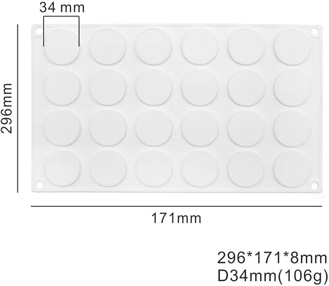 Silicone Chocolate mold,cookies mold,15 Hole Round Shape Fondant Cake Tools, Cake Decorating (Round G_11.84 X6.84 X0.32 inch) - Image 5