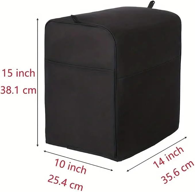 Black Oxford Fabric Cover for Single Cup Coffee Machines, Dust Protector 35.6x25.4x38.1 cm, Easy Clean Appliance Case for Home Kitchen Decor - Image 2