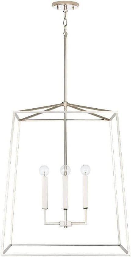Capital Lighting 537643AD Thea Lantern Foyer Pendant, 4-Light 240 Total Watts, 28" H x 22" W, Aged Brass - Image 8