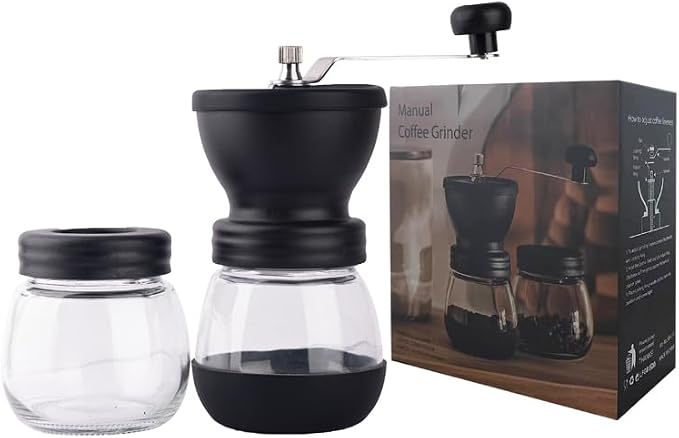 Portable manual espresso machine, manual coffee grinder and mini travel coffee machine set, suitable for camping, cars, RVs, hiking, offices, homes and coffee bean grinding. - Image 6