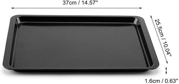 Nonstick Tray 14 Inch Carbon Cookie Sheet Pan for Bread Cake and Pastry, Rectangular Oven Bakeware, Scratch Resistant Easy Clean for Home Bakery(Black) - Image 6