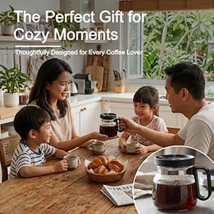 Coffee Pot Mug, 16 oz Glass Novelty Coffee Mug with Lid - Image 9