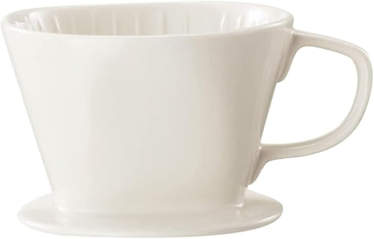 Ceramic Coffee Dripper|Ceramic Coffee Filter Reusable Pour Over Maker Dripper with 3 Drip Holes White
