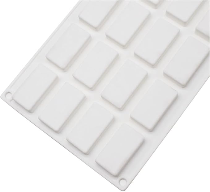 20 Cavity Rectangle Silicone Mold Soap Mold Candy Making Mold Cake Decorating Tools Chocolate Baking Mold Jelly Ice Tray Mould (Rectangle I_11.8 X6.8 X0.48 inch) - Image 4