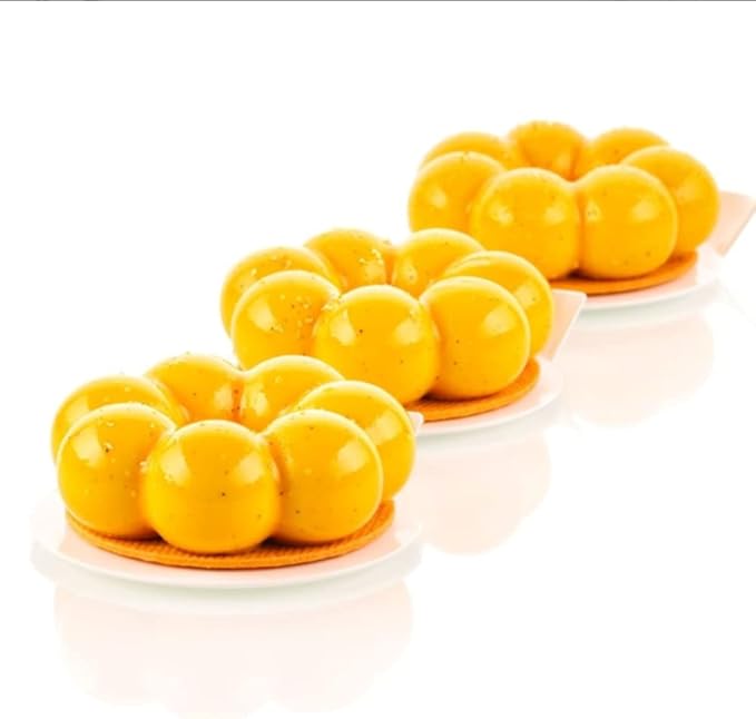 mostsom Silicone Mold Flower Shaped Silicone Donut Molds, Baking Pans, 6-Cavity Reusable Cake Maker Cookie Tray for Kitchen, Dishwasher, Oven, Microwave, Freezer Safe (Flower Donut J)