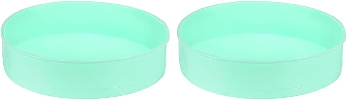 UXCELL 2-Piece Round Silicone Cake Molds, 9.8 Inch Nonstick & Quick Release for Layer, Smash & Cheese Cake, Light Green by uxcell