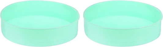 UXCELL 2-Piece Round Silicone Cake Molds, 9.8 Inch Nonstick & Quick Release for Layer, Smash & Cheese Cake, Light Green by uxcell