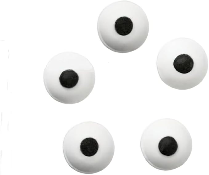 Wilton Edible Candy Eyeball Sprinkles, Small Edible Googly Eyes for Decorating Cupcakes, Cookies & Halloween Treats, Black and White, 0.88 oz by Wilton