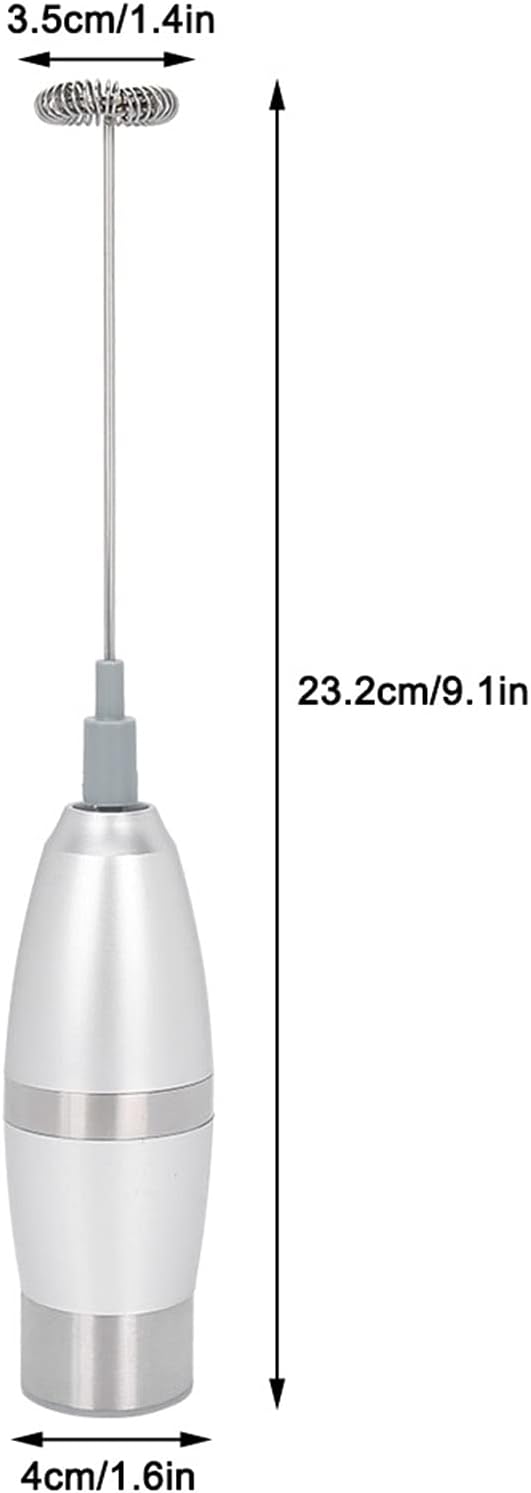 Acouto Electric Milk Frother Stainless Steel Electric Milk Frother Egg Beater Automatic Glass Mixing Cup Kitchen Tool Handheld Drink Mixer Coffee, Latte, Matcha - Home & KitchenKitchen