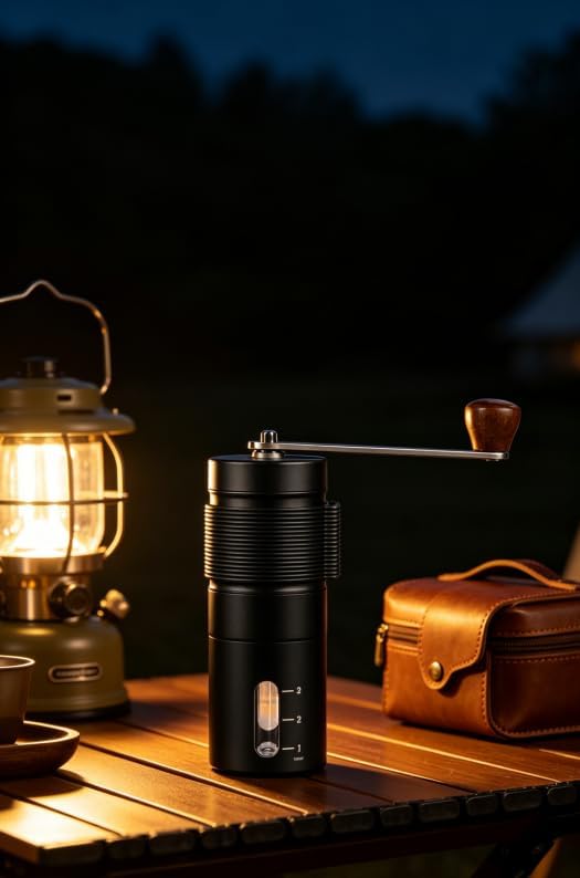 Portable manual espresso machine, manual coffee grinder and mini travel coffee machine set, suitable for camping, cars, RVs, hiking, offices, homes and coffee bean grinding. - Image 4