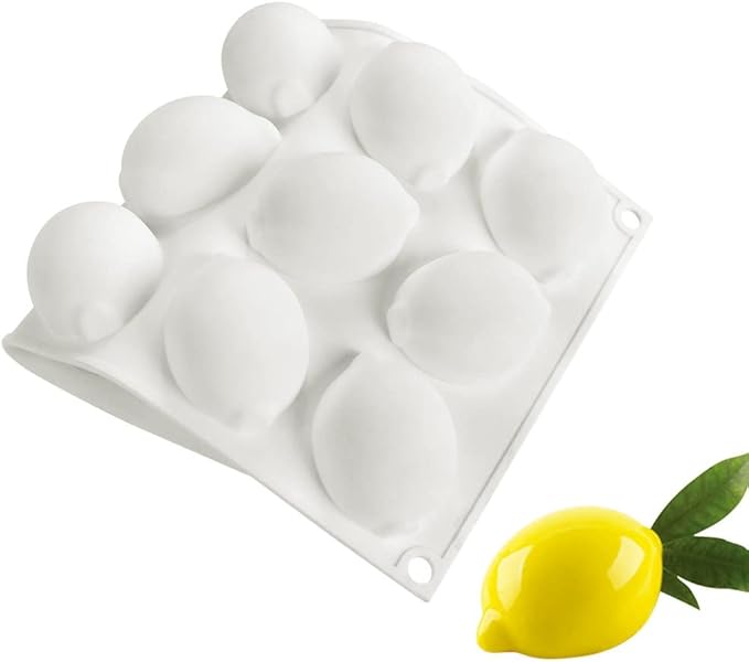 Silicone Mold Baking Pan Non-Stick Baking Pastry Chocolate Cake Dessert DIY Decoration Tools (Lemon V_11.8x6.8x0.11 inch)