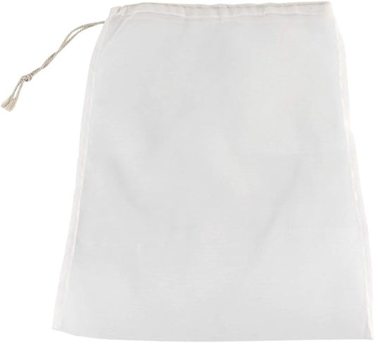 1Pc Wine Filter Bag, 100 Mesh Reusable Drawstring Filter Bag Washable Fine Mesh Nut Milk Bag Food Strainer Bags, for Home Wine Beer Brew Brewing Making Coffee Fruit Jam Straining