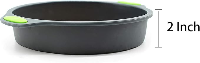 Nonstick Silicone Round Cake Pan 2 Pack, 9-Inch Food Grade Silicone Baking Pans, Oven-Microwave-Dishwasher Safe Silicone Bakeware Cake Molds - Image 3