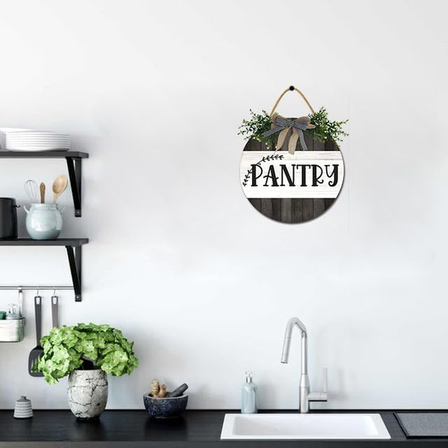 Bidesign Pantry Sign Wall Decor For Door Farmhouse Rustic Hanging Wooden Pantry Room Wall Art Sign For Home Kitchen Pantry Cabinet Decor Kitchen Decorations, 11inches - Image 6