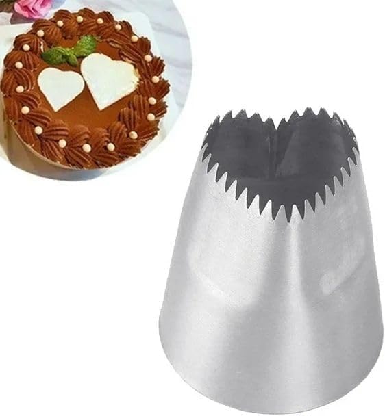 Silver Stainless Steel Heart-shaped Cake Icing Piping Decorator, Dessert Mold Shaping Piping Tips, Nozzles Mold, Piping Flowers Icing Pastry Frosting Nozzles, Icing and Piping Tips, Decorating Tools