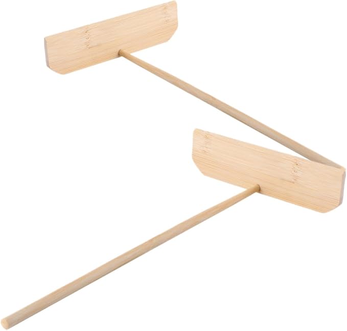 PATKAW 2pcs T-shaped Crepe Spreader and Pancake Maker Tool for Even Spreading and Versatile Use, Beige Pancake Utensil for Daily Family Breakfast Preparation by PATKAW