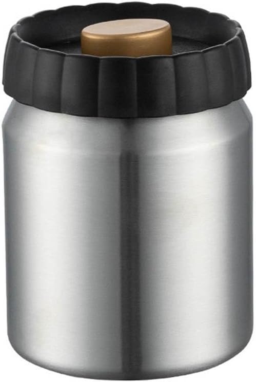 304 Stainless Steel Coffee Bean Canister, Airtight Coffee and Tea Storage Container, Light Blocking Moisture Food Storage Jar for Beans Tea Spices(Natural) by Unknown