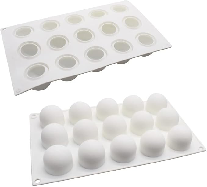 Silicone Mold Baking Pan Non-Stick Baking Pastry Chocolate Cake Dessert DIY Decoration Tools (Ball M_11.8x6.8x0.16 inch)