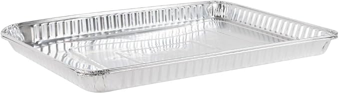 Aluminum Pans Half Size Cookie Sheets Baking Pans- 17.75 x 12.75 inches - Disposable Durable Non Stick Baking Sheets, Great for Baking, Cookies, Cakes, Pastries, Biscuits, Pizza and more (20) by EcoQuality