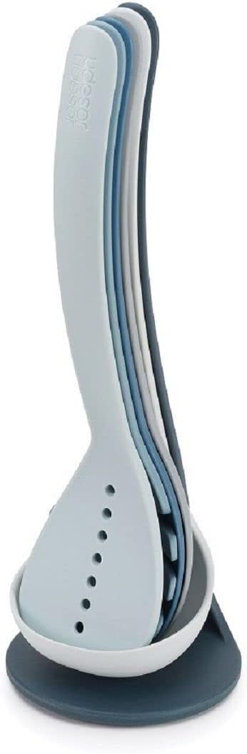 Joseph Joseph Nest Utensils Compact Stacking Kitchen Tool Set with Magnetic Storage Stand Nylon, 5-piece, Editions- Sky,Blue by Unknown