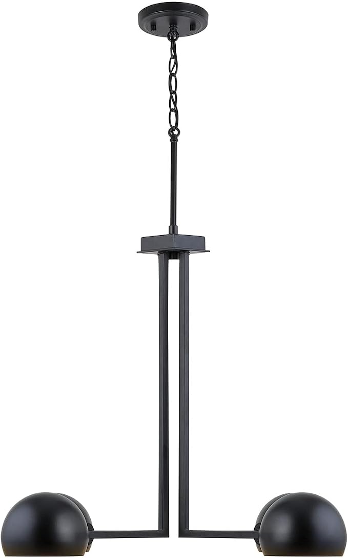 Capital Lighting 433141MB Hadley Urban/Industrial Curvy Arm Dome Chandelier, 4-Light 240 Total Watts, 21" H x 27" W, Matte Black - Image 5