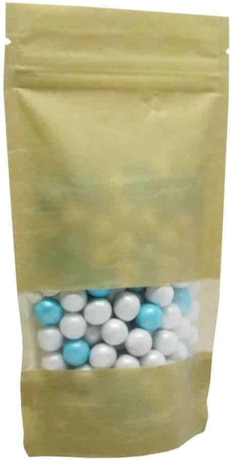 AwePackage Zipper Rice Paper Stand Up Pouch Bag with Window (2 oz, 100) - Image 3