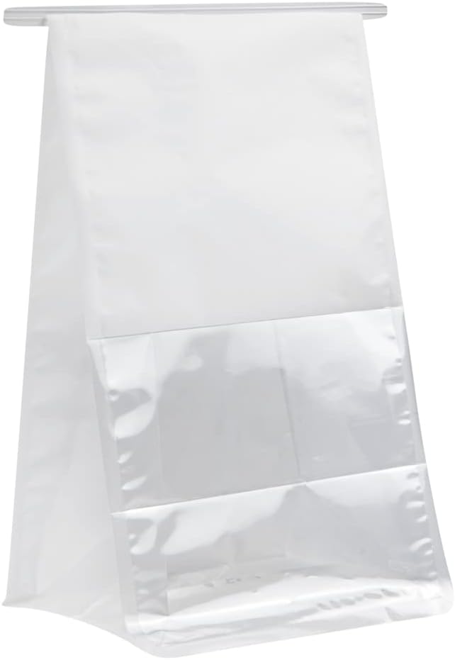 Restaurantware White Paper Cotton Tin Tie Bag, 100 Pack - Image 2