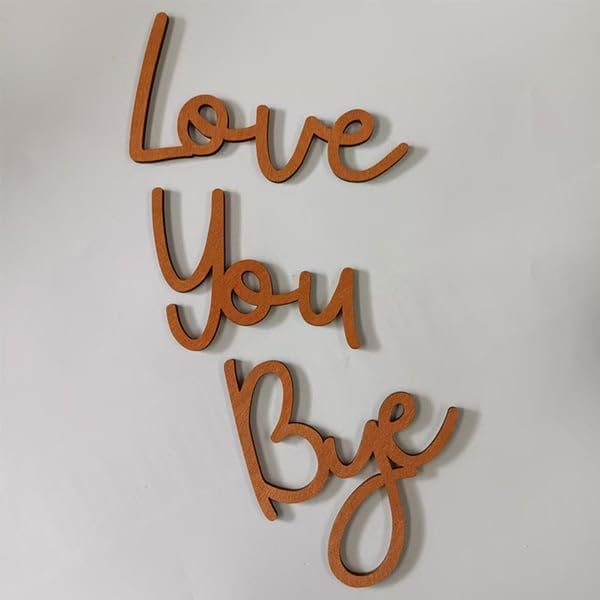 2025 New Year Gift - Cute Metal Door Topper Love You Bye Over Door Frame Decor Corner Sign Black Ornaments Wood Decorations Funny Christmas (Love You Bye-B) - Image 3