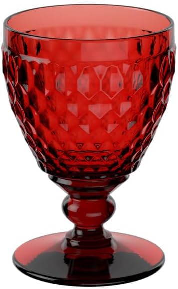 Villeroy and Boch Boston Red Coloured Wine Glass 120mm by Unknown