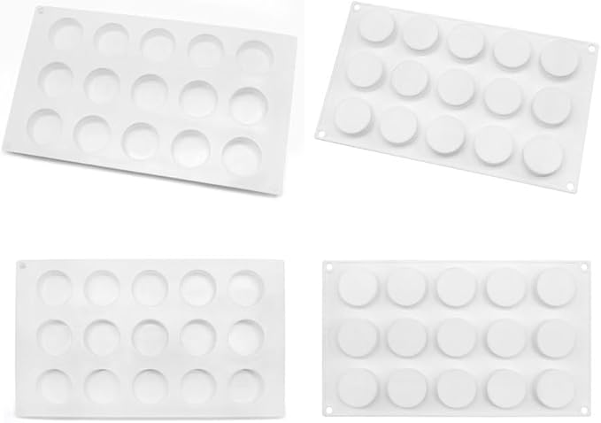 Round Cake Silicone Baking Mold Circular Chocolate Candy Biscuit Ice Cube Making Tool Soap Candle Mould Home Decor (Round H_11.84 X6.84 X0.84 inch) - Image 4