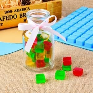 Square Silicone Candy Molds - Mini Silicone Molds for Hard Candy, Chocolate, Gummy, Caramel, Ganache, Ice Cubes (3) - Image 5