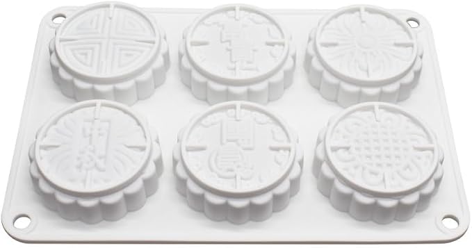 6 Flower Silicone Cake Mold Handmake DIY Bread Mould Silicone Moulds For Cake Mooncake Mold Cake Tools (Mooncake O_8.52 X5.8 X0.84 inch) - Image 7
