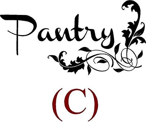 CreativeSignsnDesigns [Creative Signs N Designs, CreativeSignsNDesigns] Pantry Door Design Decals C White by CreativeSignsnDesigns