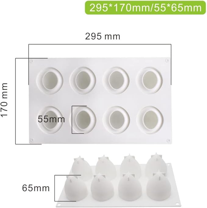 Silicone Mold Baking Pan Non-Stick Baking Pastry Chocolate Cake Dessert DIY Decoration Tools (Strawberry N_11.8x6.8x0.26 inch)