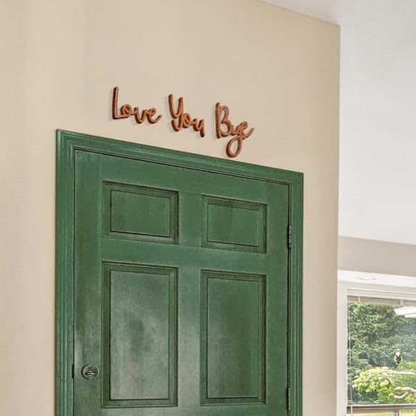 2025 New Year Gift - Cute Metal Door Topper Love You Bye Over Door Frame Decor Corner Sign Black Ornaments Wood Decorations Funny Christmas (Love You Bye-B) by Unknown