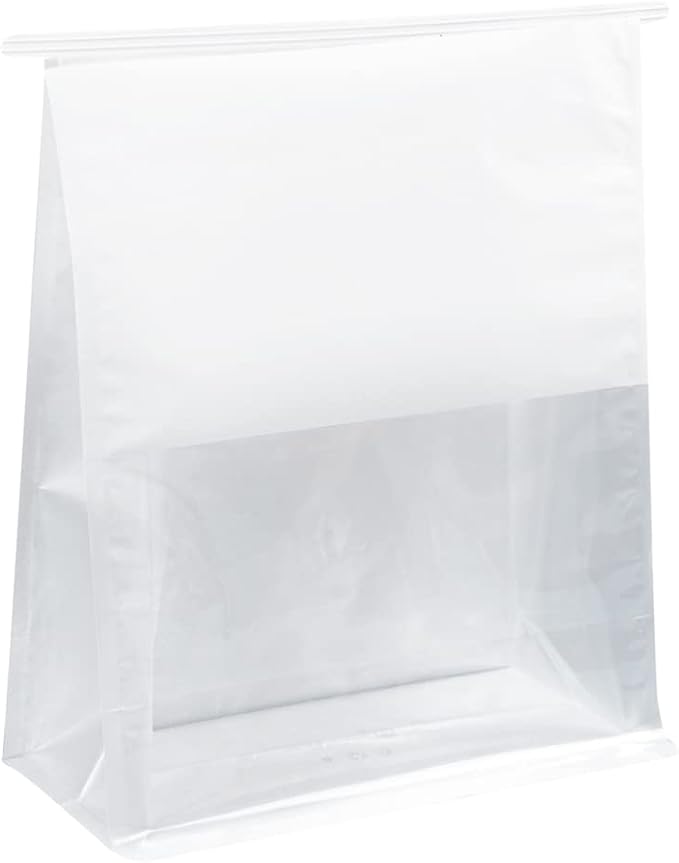 Restaurantware White Paper Cotton Tin Tie Bag, 100 Pack - Image 2
