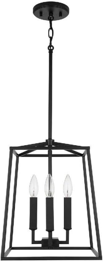 Capital Lighting 537641MB Thea Lantern Foyer Pendant, 4-Light 240 Total Watts, 15" H x 12" W, Matte Black by CapitalLightingFixtureCompany