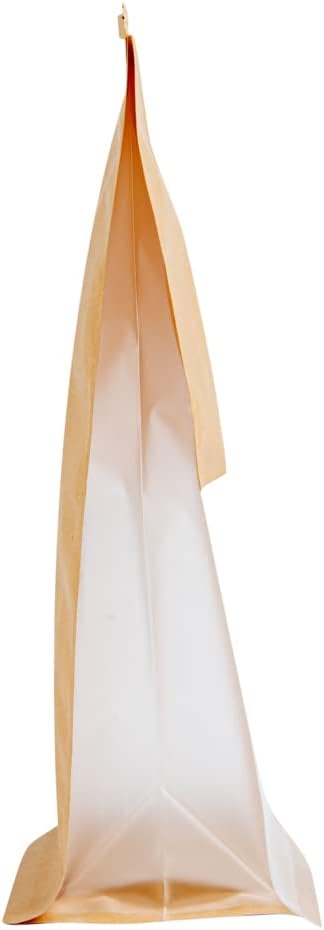 Bag Tek 5.1 x 4.1 x 11.2 Inch Tin Tie Bags With Windows, 100 Resealable Bakery Bags With Windows - Flat Bottom, For Cookies or Coffee Beans, Kraft Cotton Paper Tin Tie Bags - Restaurantware - Image 14