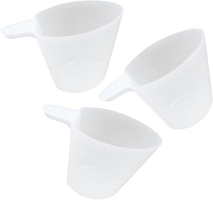Worry-Free 1 Cup Measuring Cup - USA Made Plastic Measuring Cup, BPA Free. Clear, with Markings for Cups, ml, Ounces. Use for Dry, Liquid or as a Dog Food Scoop (3 Count)
